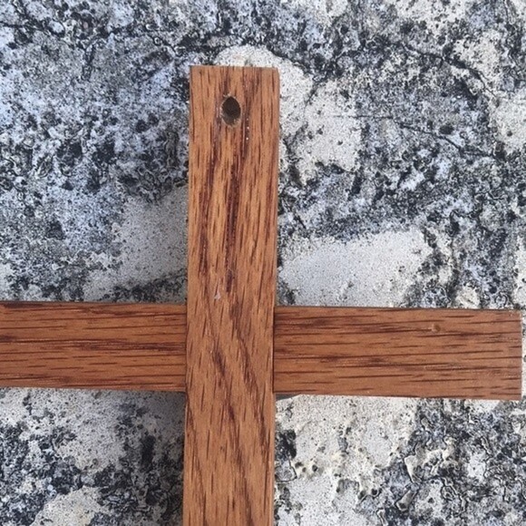 Religion wall inri wood cross with Jesus figure - Picture 7 of 7